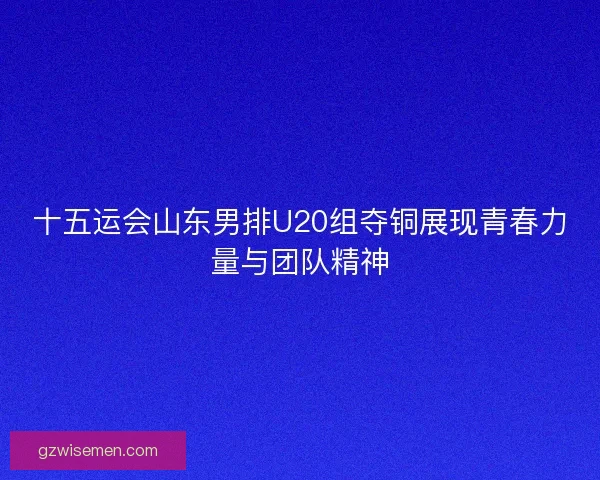 十五运会山东男排U20组夺铜展现青春力量与团队精神